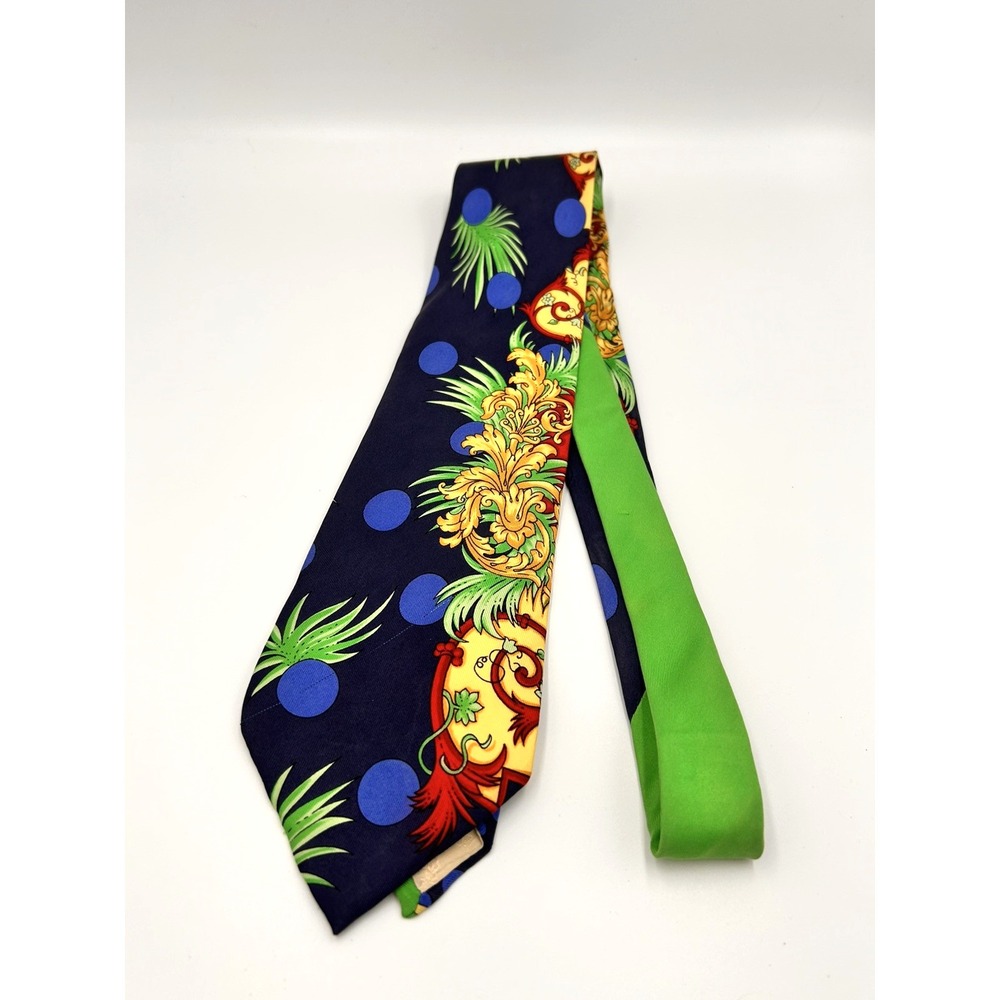 Vintage Gianni Versace Couture Silk tie, Barocco, Multicolor Design FAIR